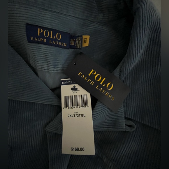 Polo Ralph Lauren 100% Cotton Long Sleeve Button Down Corduroy Shirt sz 2XLT - Picture 14 of 15
